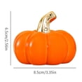 thumbnail image 3 of Small Ceramic Pumpkin Decoration, Paintable Fall Halloween Thanksgiving Decor, 2.6" Glossy Orange Saffron Figurine, Weatherproof DIY Craft Centerpiece for Kitchen Table Porch Home Accent Gift, 3 of 8