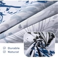 thumbnail image 3 of DriftAway Acacia Floral Blossom Watercolor Printed 100 Percent Blackout Thermal Insulated Tie Up Adjustable Balloon Rod Pocket Curtain, 42" x 63", Navy, 3 of 8