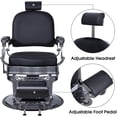 thumbnail image 2 of BarberPub Heavy Duty Vintage Barber Chair All Purpose Hydraulic Recline Salon Beauty Spa Black 3850, 2 of 7