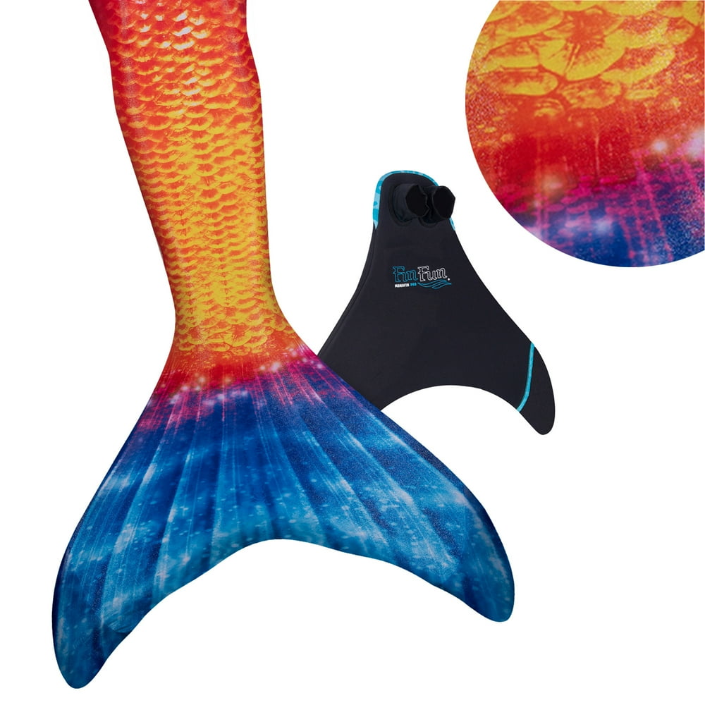 Mermaid Tails with Monofin for Swimming by Fin Fun in Kids and Adult Sizes Limited Edition