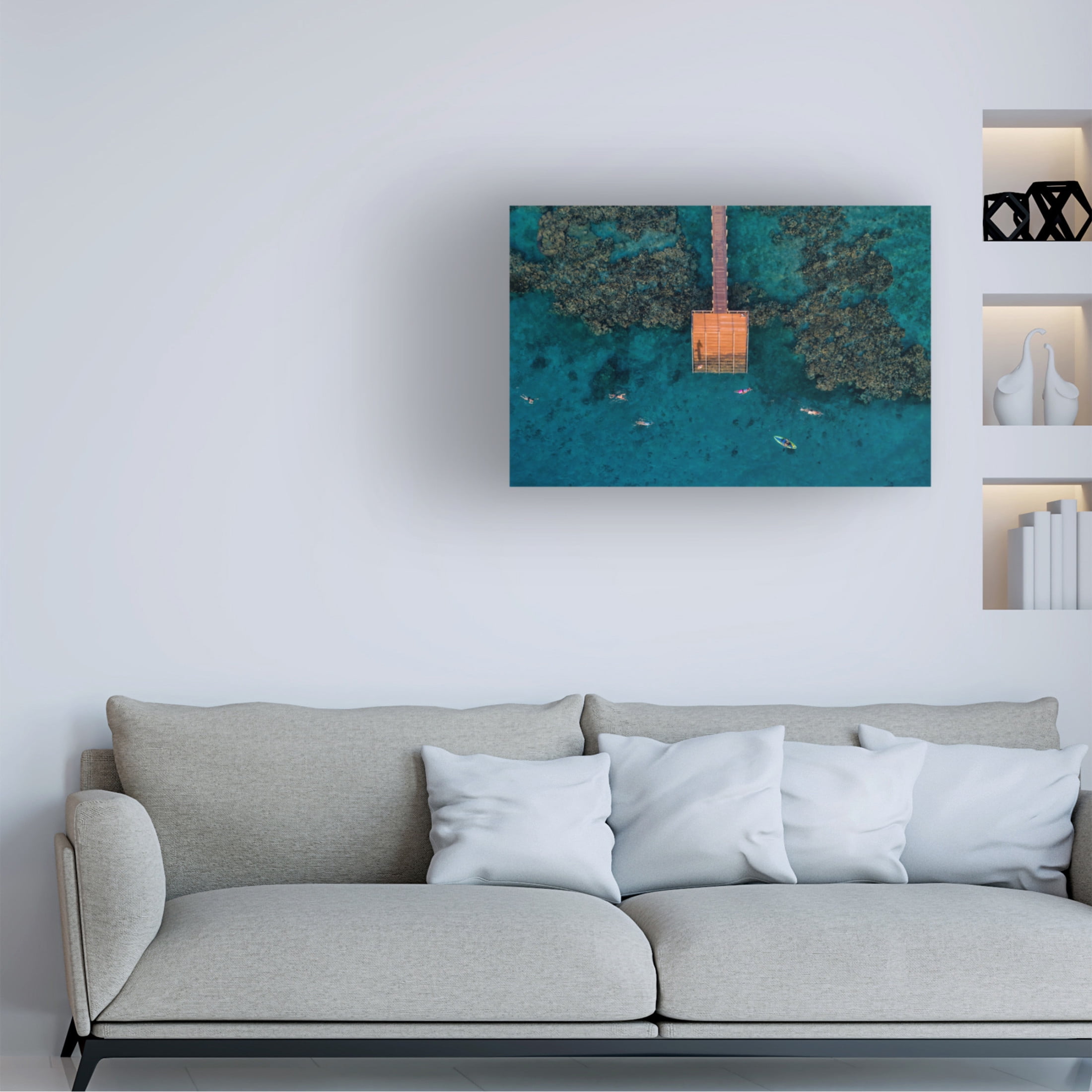 Canvas Wall Art - Ido Meirovich 'Coral Escape' Wall Art for Living Room, Bedroom, or Office Décor by Trademark Fine Art - 47 x 30 Inches