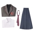 thumbnail image 3 of Disfraz de Roald Dahls Matilda el musical para niños, disfraz de lana para cosplay, uniforme escolar, conjunto de ropa para fiesta de Halloween, traje para mujer, 3 of 4