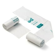 For Good Compostable & Biodegradable Small Trash Bags - White & Green - 4 Gallon - 25 Count