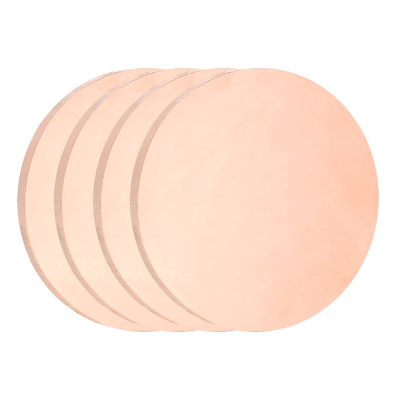 Uxcell 4Pcs Pure Copper Round Plate, 0.1"(2.5mm) Thick 1.2"(30mm) Dia C1100 Copper Round Disc Metal Cut Material for Crafts DIY Electrical Repair Industrial