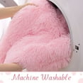 thumbnail image 6 of YJ.GWL Soft Shaggy Throw Blanket Fluffy Plush Bed Throws Fuzzy Sherpa Fleece Blankets for Couch, Sofa,Chair,60"x80",Pink, 6 of 7