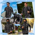 thumbnail image 6 of Bulopur Men’s Fishing Sun Hoodie with Face Cover, UV Protection Long Sleeve Shirt with Patriotic Camo Print, Quick Dry Breathable Top for Boating and Travel, 6 of 8