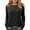 Black, variant on Fancyglim Women Long Sleeve Shirts Crew Neck Casual Tunic Tops Sweaters Black M