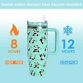 thumbnail image 5 of 30 oz Panda Tumbler with Handle and Lid 30oz Panda Themed Gifts for Panda Lovers Double Stainless Steel Insulated Cup Travel Coffee Mug, 5 of 5