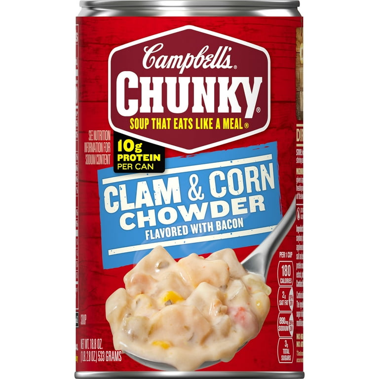 Campbell's Chunky Soup, Microwavable Clam and Corn Chowder