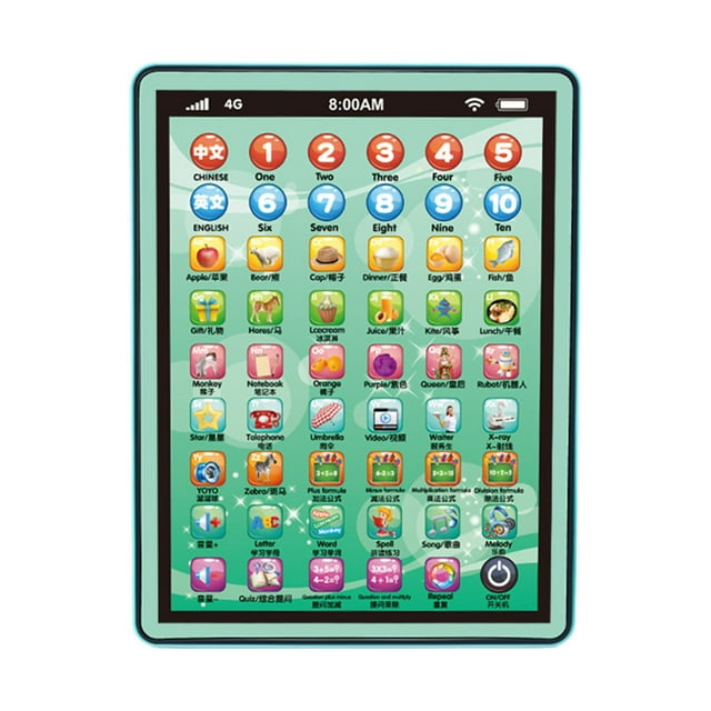 Kidstoy 1 Year Old Toys Kids Tablet Boys Learning Pad with Led Teach Alphabet Numbers Math Early Development Interactive Electronic Toy Christmas Gifts Baby Toys for Boys Toys for 2 Year Old Boy