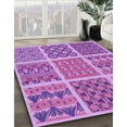 thumbnail image 2 of Ahgly Company Indoor Square Patterned Violet Purple Area Rugs, 7' Square, 2 of 6
