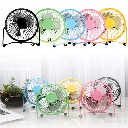 4 inch USB Mini Fans Personal Cooling Desk Fan Quiet and Portable for Desktop Tabletop Floor Office Room With Adjustable 360 Degree