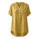thumbnail image 4 of Karight Cotton Linen Shirts for Women Summer Short Sleeve V Neck Button Down Tops Dressy Casual Oversized Tshirts, 4 of 7