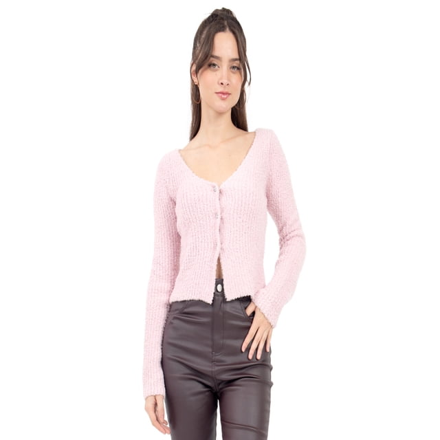 Sueter Quarry Slim Fit Cardigan con Botones Para Mujer