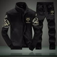 thumbnail image 4 of KKBOTIVE Tracksuit Set for Men Winter Clothes Athletic Sports Casual Full Zip Warm Jogging Sweatsuit Gym Sweat Suits, Black, Size XXL, 4 of 4