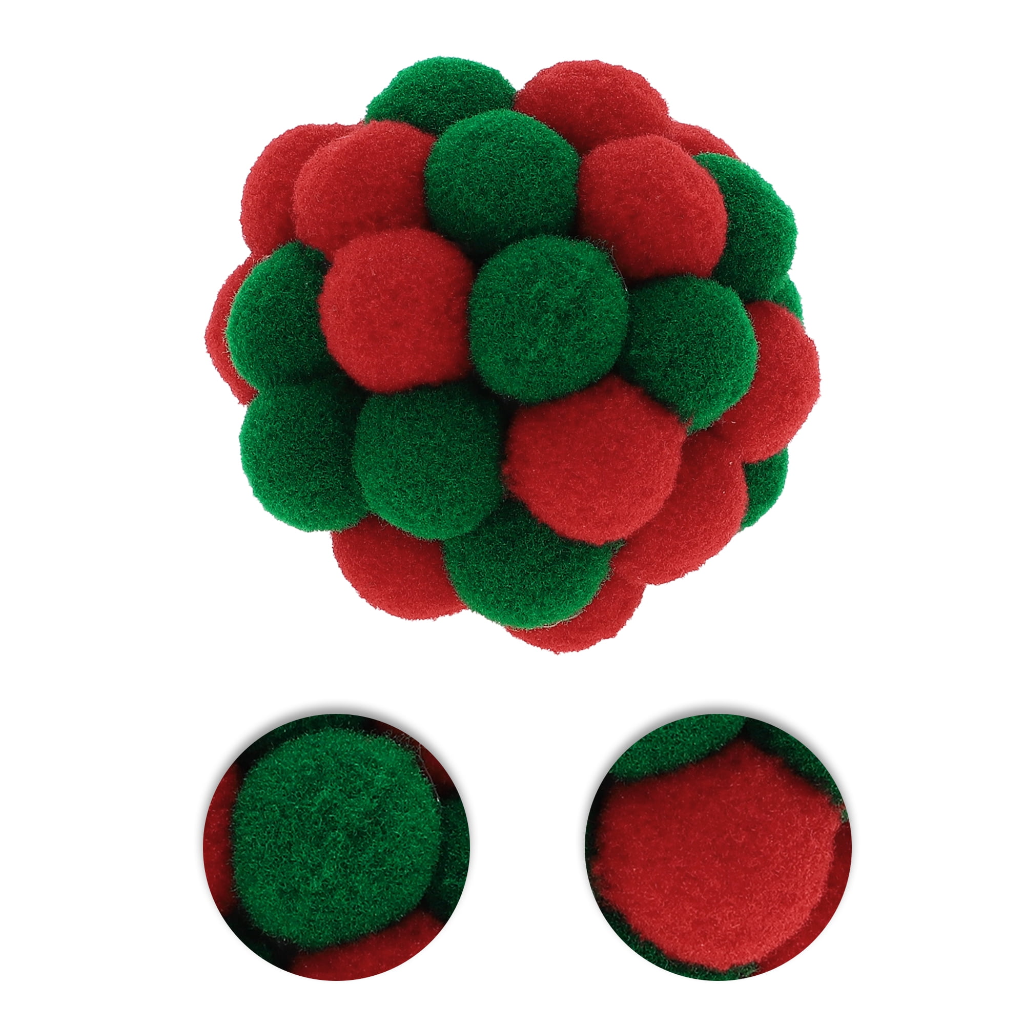 Unique Bargains Ball Shape Cat Teaser Toys in Red and Green Colors for Cats