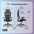 thumbnail image 4 of Serta AirHaven SX1200 Ergonomic Mesh Chair with Adjustable Headrest - Black, 4 of 19