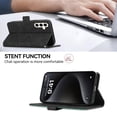 thumbnail image 3 of AutoCovers Folio Wallet Case for Samsung Galaxy A24 4G, [RFID Blocking] [Skin Friendly] Luxury PU Leather Case with Card Slots & Kickstand, Shockproof All Round Protection Slim Case - Black, 3 of 8