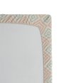 thumbnail image 2 of Ambesonne Shabby Flora Fitted Sheet, Diamond Line Tile, Full Size, Peach Coral Pale Blue, 2 of 2