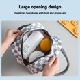 thumbnail image 5 of Wisolt Women's Lunch Bag,Stain Resistant,Reusable,Nylon,Blue Checkered (9 x 5.5 x 7.7 inch), 5 of 6