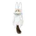 thumbnail image 3 of Bonita mochila de peluche con forma de gato, hecha a mano, divertida bolsa de animales de peluche para adultos amantes de las mascotas, 3 of 8