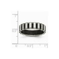 thumbnail image 6 of Grey Titanium Ring Band Wedding Black & IP-plated Wire 6mm Polished, 6 of 6