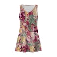 thumbnail image 4 of Pavied Robe Soleil Boho Robe Midi Printemps/été Imprimé Fleuri Décontractée Débardeur Poches Jupe de Plage Jupe Décontractée Robe de Plage Robes Femmes Liquidation Violet 2TG, 4 of 5