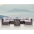 thumbnail image 3 of Living Source International Wicker / Rattan 4-Person Seating Group in Brown/Gray, 3 of 5