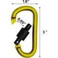 thumbnail image 5 of GearHill 3” Heavy Duty Carabiner Keychain Clip Aluminum D Ring Locking Carabiner, 5-Pack, 5 of 6