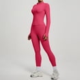 thumbnail image 5 of Pyhlmscde Seamless Gym Outfits for Women 2 Piece Set High Waist Leggings Long Sleeve Butt Lifting Jacket, 5 of 6