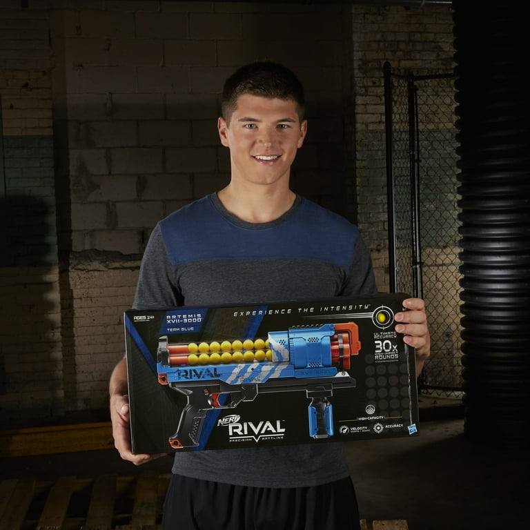 Nerf Rival Artemis XVII-3000 High Capacity Blue Blaster Gun with
