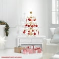 thumbnail image 2 of Ornament Display Christmas Tree with Stand - Wrought Iron Ornament Holder, 3' Gold, 2 of 7