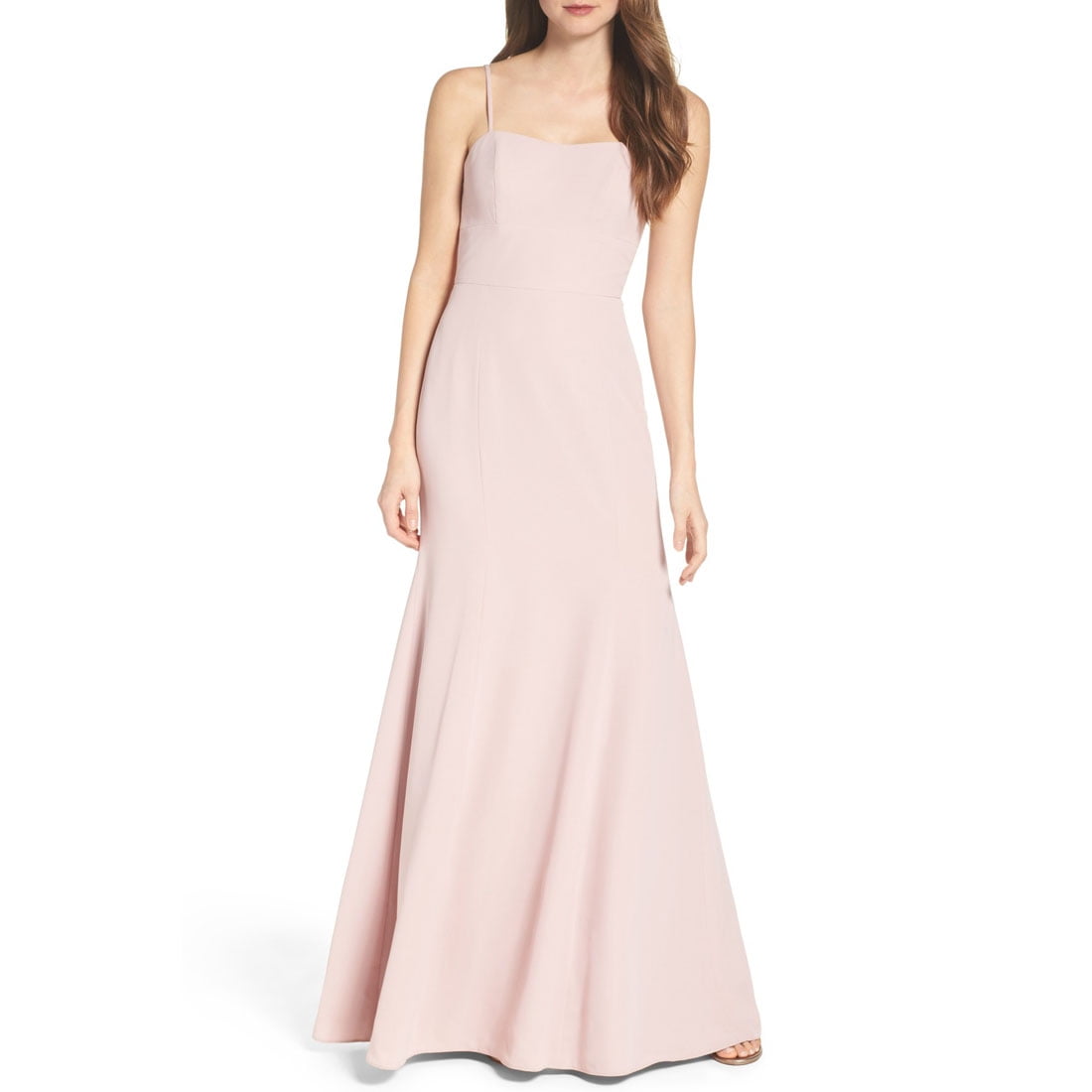 convertible neckline chiffon gown