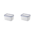 thumbnail image 2 of tamizeot Fridge Fruit Storage Box Kitchen Drain Organizer Refrigerator Organizers Small 2Set, 2 of 6