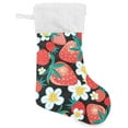 thumbnail image 6 of SKYSONIC Strawberry Christmas Stocking Personalized Large Candy Stocking Hanging Gift Xmas Stockings Decoration for Family Holiday Party Ornaments Decor Fireplace, 6 of 7
