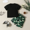 thumbnail image 4 of Toddler Baby Boys 2pcs Clothes Summer Outfits Letter T Shirt Tops Cartoon Animal Shorts Clothing Set 1 to 5 Years, 4 of 9