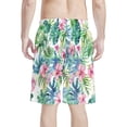 thumbnail image 2 of Binienty Board Shorts Men's Swim Trunks With Tropical Hibiscus Pattern - Breathable for Beach Swimming and Summer Vacations, 2 of 9