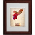 thumbnail image 2 of Trademark Fine Art "Philadelphia Watercolor Map" Matted Framed Art by Naxart, Wood Frame, 2 of 3