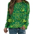 thumbnail image 2 of Uootdi Oversized St Patricks Day Sweatshirts for Women Irish Saint Pattys Shamrock Crewneck Long Sleeve Shirts Holiday Trendy Pullover Tops Gift, 2 of 7
