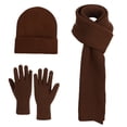 thumbnail image 3 of Women's Winter Knit Warm Hat Beanie Long Scarf and Screen Gloves Set Caps Neck Scarves Collection, 3 of 5