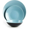 thumbnail image 6 of Stoneware Two-Tone Life Dinner Set，Outside Shiny + Inside Matte Glaze, 6 of 14