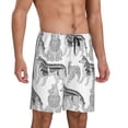 thumbnail image 2 of Kdxio German Shepherd Dog Print Mens Sleep Shorts Bottoms Soft Comfy Pajama Wear Pants with Drawstring Pockets, 2 of 7