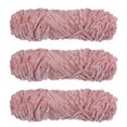 thumbnail image 1 of Unique Bargains Chenille Polyester Velvet Light Pink Yarn, 3 Skeins, 1 of 7