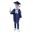 thumbnail image 2 of MasteelfCA Robe de Collation des Grades pour Enfants et Robe de Doctorat - 120 cm (Bleu Marine), 2 of 4