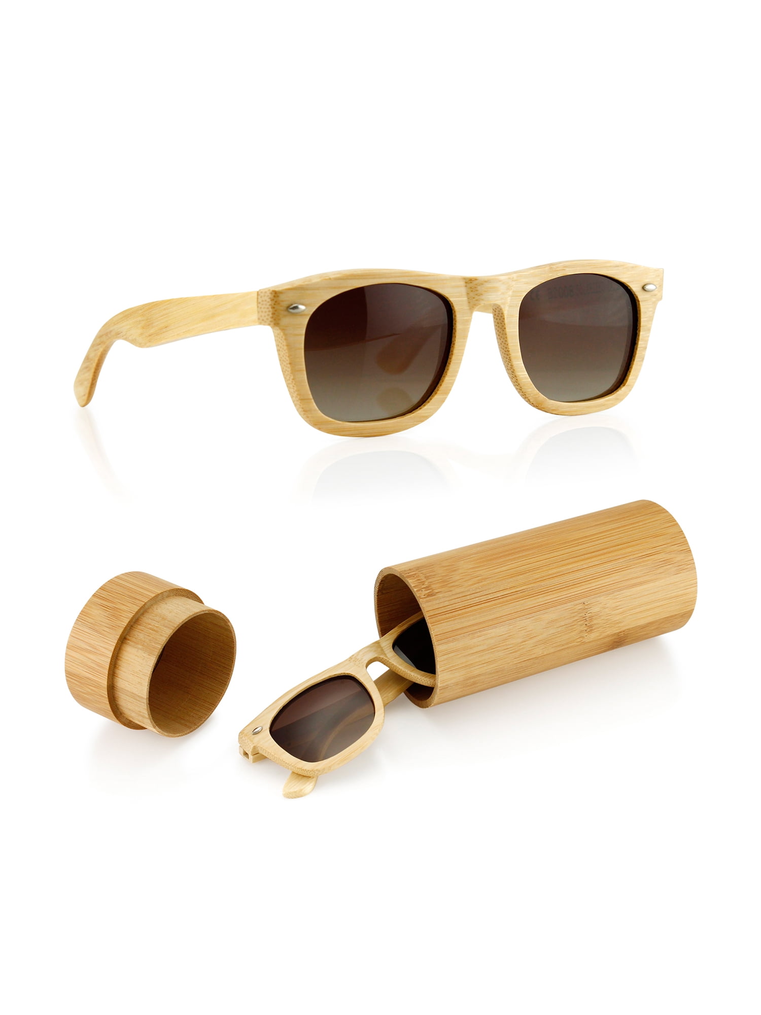 Vintage Men Women Bamboo Sunglasses Polarized Wooden frame glasses Wood case 