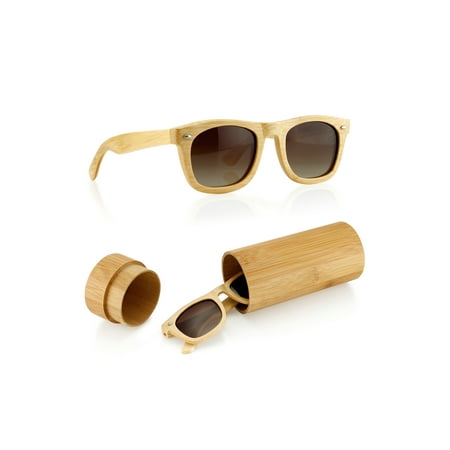 Wood Wooden Mens Womens Bamboo Vintage Sunglasses Eyewear with Bamboo Case box