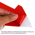 thumbnail image 4 of Uxcell Etiqueta de flecha de 8" x 4", señal de flecha autoadhesiva removible de PVC, roja, paquete de 10, 4 of 6