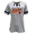 thumbnail image 2 of Women's-Profile Heather Gray Baltimore Orioles Lace-Up Fleck T-Shirt, 2 of 3
