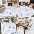 thumbnail image 5 of Large Area Rugs for Living Room Bedroom, Blue Flower 5'x8' Rug Washable Carpet Runner Indoor Outdoor, Watercolor Floral Botanical Line Drawing Print Non Slip Floor Mats Rug for Kitchen, Bathroom, 5 of 8