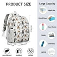 thumbnail image 6 of French Bulldog Footprint Backpack for School,Cute School Bag,Schoolbag with Adjustable Shoulder Straps & Padded Back,15"x11.42"x5.5", 6 of 6